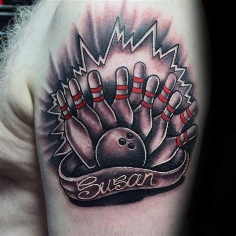 bowling pin tattoo|bowling tattoo designs for men.